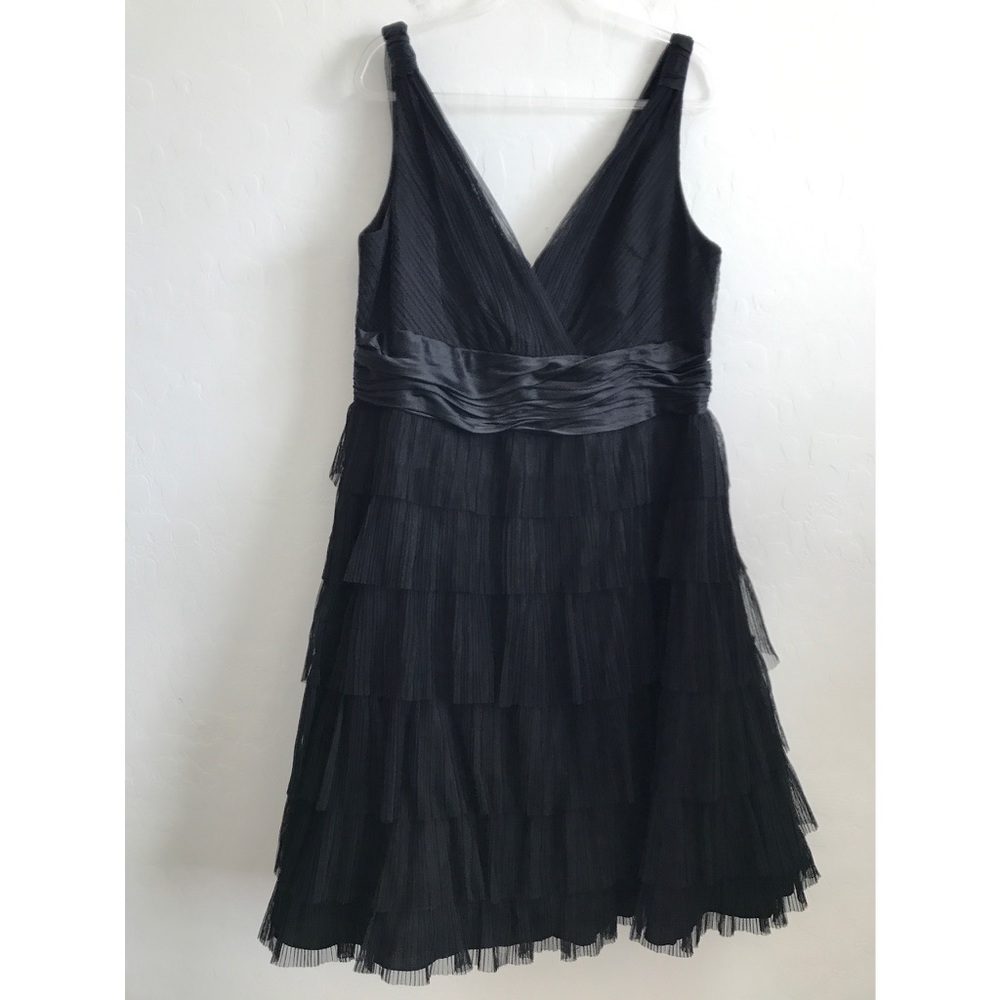 Maggy London Black Tired Layered Dress